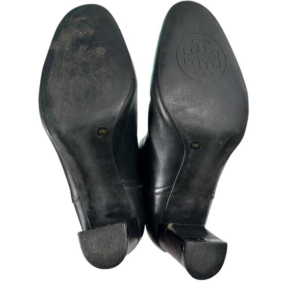 Tory Burch Leather April Ankle Chelsea Heeled Boots Bootie Womens Size 10 M - Picture 9 of 16
